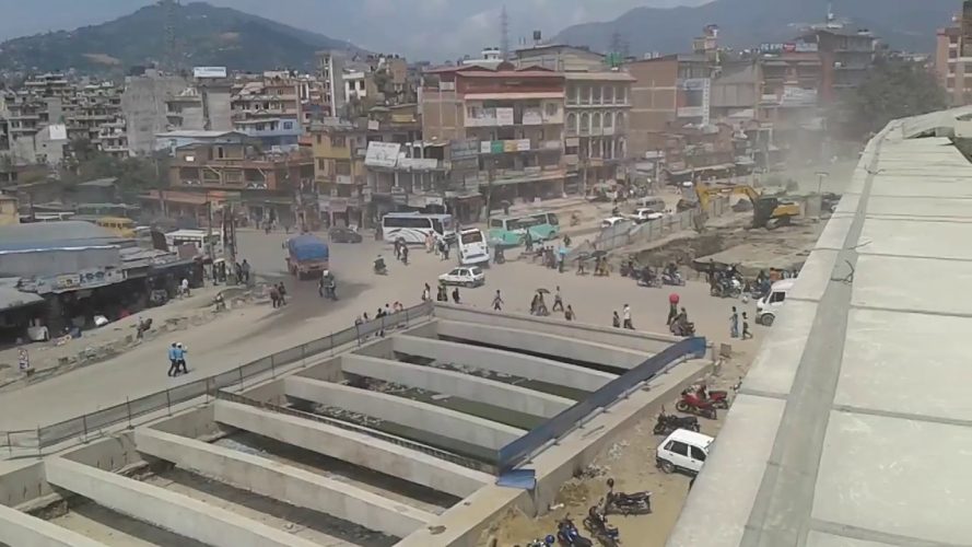 कोटेश्वर–कलङ्की  सडकको बाहिरी लेन निर्माण आधा