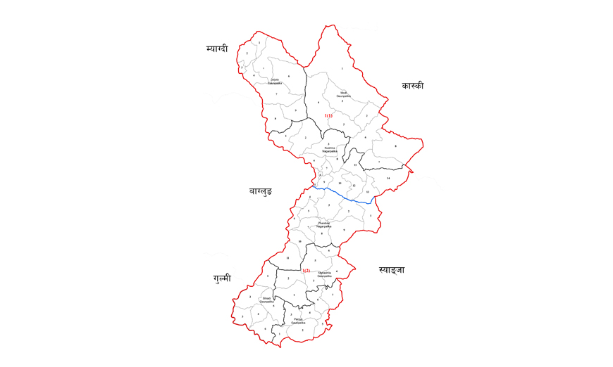 कामदार अभावमा पर्वतमा सडक कालोपत्रको काम अलपत्र