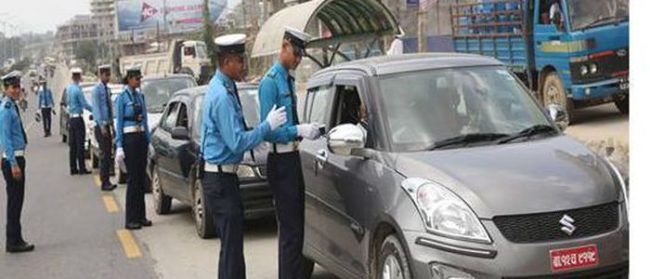 ट्राफिक प्रहरीद्वारा एक सातामै एक करोड १८ लाख बढी राजस्व सङ्कलन