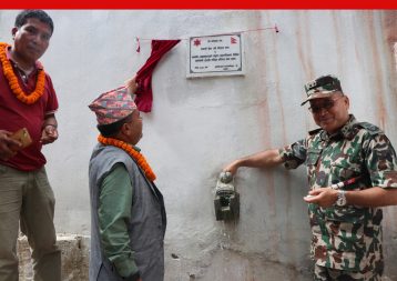 नेपाली सेनाले निर्माण गरेको खानेपानी ट्याङ्की र सत्तल हस्तान्तरण