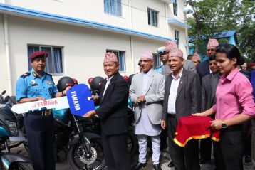 प्रहरीलाई ३५ थान मोटरसाइकल हस्तान्तरण