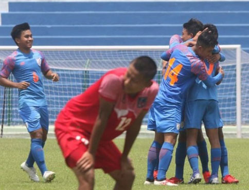 फुटबल च्याम्पियनसिपमा नेपाल भारतसँग पराजित