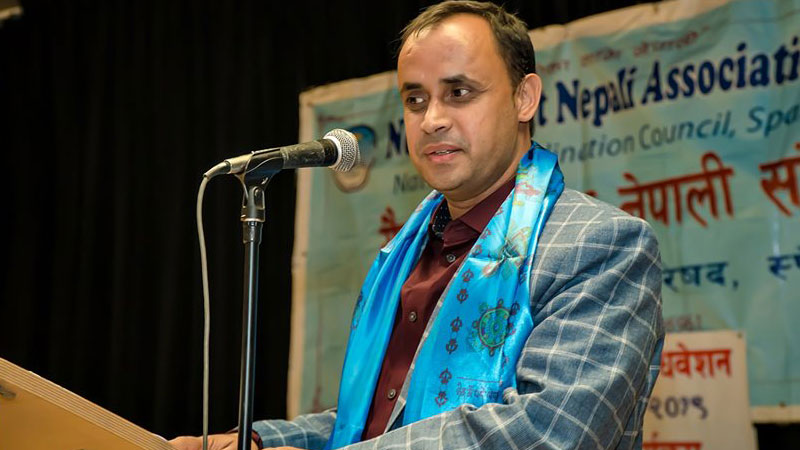 स्पेनका एकराज गिरीद्धारा एनआरएनए युरोप संयोजकमा उम्मेदवारी घोषणा