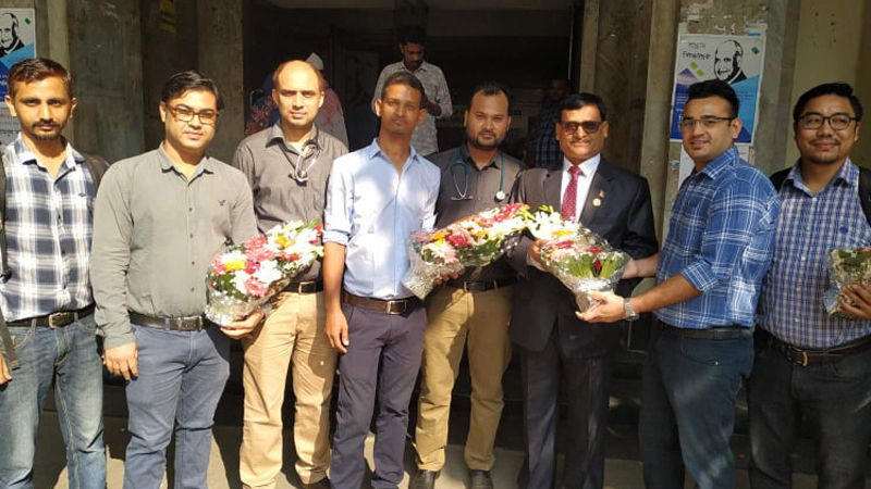 बंगलादेशमा रहेका नेपाली चिकित्सक आवद्ध जेडीसीद्धारा राजदूत मिश्रको स्वागत