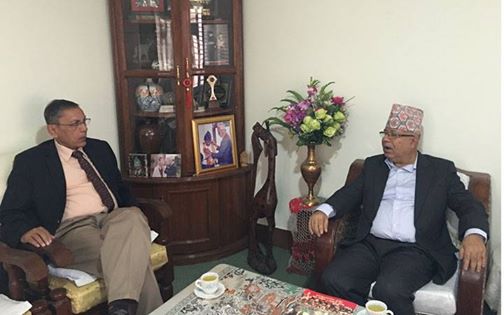 वरिष्ठ नेता नेपाल र भारतीय राजदूत भेट