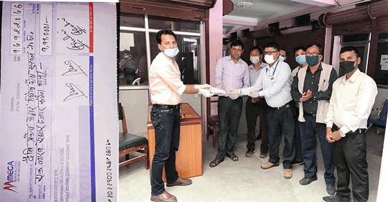 महाकवि देवकोटा मोडल विद्यालयद्वारा सहयोग हस्तान्तरण