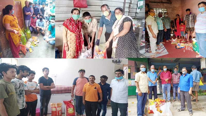 प्रवासी नेपाली संघ भारत तमिलनाडू पुदुचेरी समितिद्वारा २२८ जनालाई खाद्या सामग्री वितरण