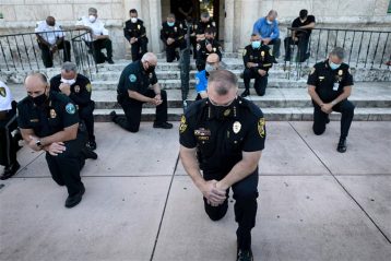 Miami Police Personnel Kneel In Solidarity As US Faces Race Protests
