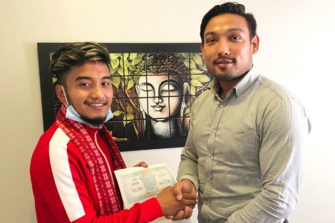 राष्ट्रिय फुटबल खेलाडी अभिषेक रिजाल भारतीय फुटबल क्लबमा आबद्ध
