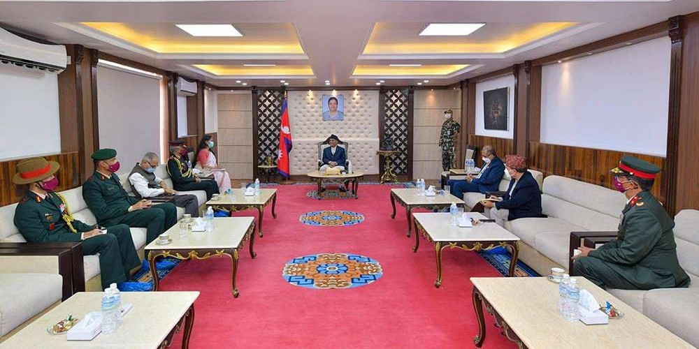भारतीय सेनाअध्यक्ष नरवणेद्धारा प्रधानमन्त्री ओलीसँग भेटवार्ता