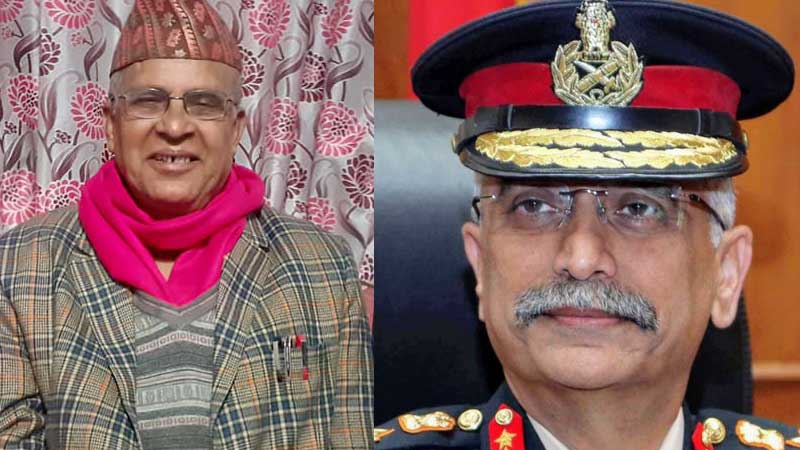 भारतीय प्रधान सेनापतिलाई मानार्थ महारथीको सम्मान नदिन अध्यक्ष भट्टराईको आग्रह