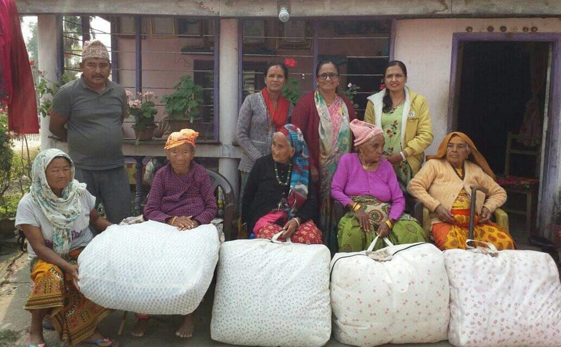 अध्यक्ष काफ्लेद्वारा ज्येष्ठ नागरिकको सम्मान