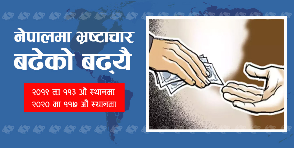 ट्रान्सपरेन्सी इन्टरनेशनलको रिपोर्ट : नेपालमा भ्रष्टाचार बढेको बढ्यै छ