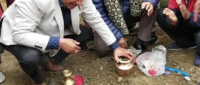 लेकसाइडको बाटो शिलान्यास गरिँदै