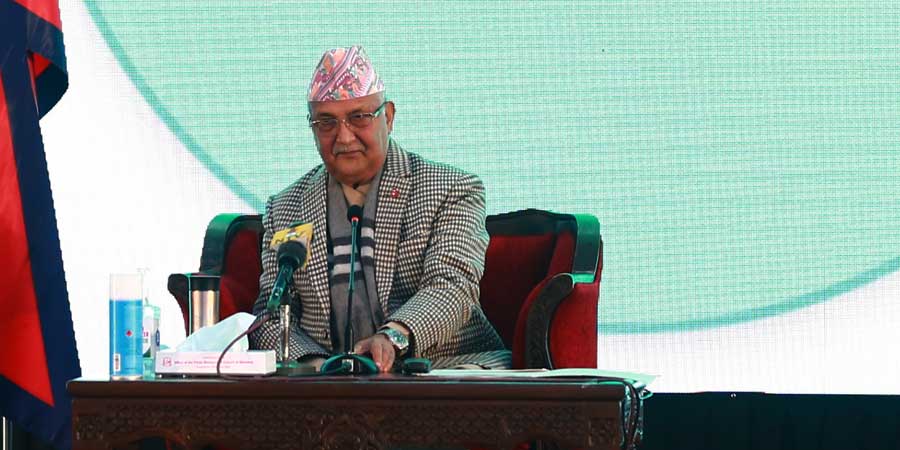 प्रधानमन्त्री ओलीले देशबासीका नाममा सम्बोधन गर्दै