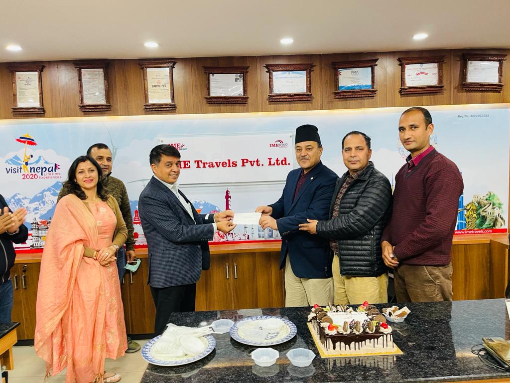 आइएमई ट्राभल्सको २५औँ वार्षिकोत्सव सम्पन्न, नाट्टाको भवन निर्माणमा आर्थिक सहयोग