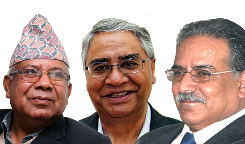 एमालेभित्र ५ बुँदे सहमति गर्न लागिएको बेला प्रचण्ड–माधव बीच भेटवार्ता