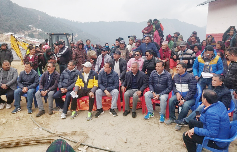 पुनर्निर्माण प्राधिकरणका सचिवसहित एनआरएनए प्रतिनिधि मण्डलद्वारा लाप्राक भ्रमण
