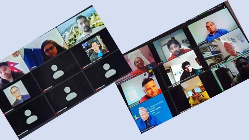 पत्रकार महासंघ युरोप शाखाद्धारा नयाँ कार्यसमितिलाई प्रमाणपत्र प्रदान