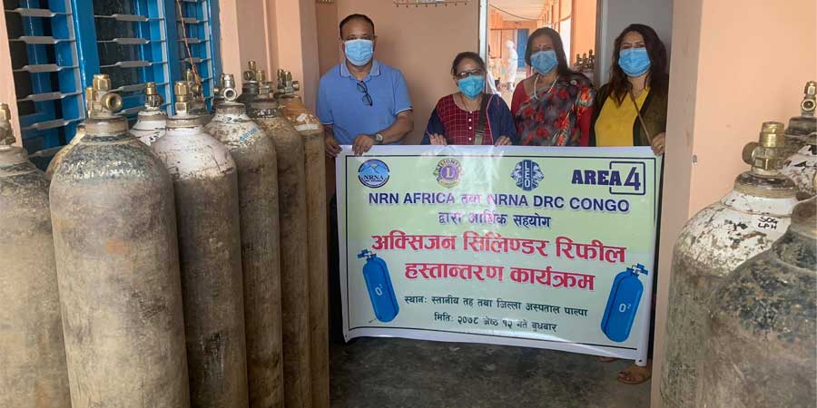 पाल्पामा पनि पुग्यो एनआरएनए अफ्रिकाको अक्सिजन अभियान
