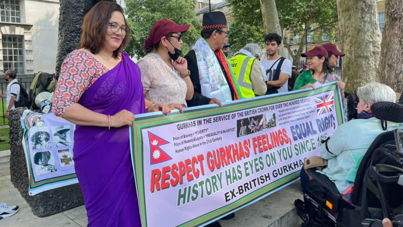 बेलायती प्रधानमन्त्रीको कार्यालय अगाडि गोर्खाहरुले थाले रिले अनशन (तस्बिरसहित)