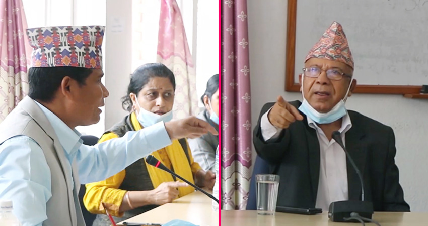 माधव नेपाल र ओली पक्षका सांसदबीच भनाभन परेपछि…