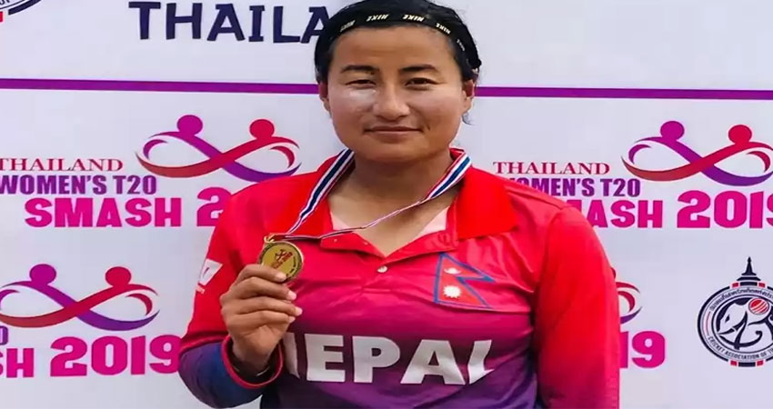 नेपाली राष्ट्रिय महिला टिमकी उपकप्तान सीता रानाको ब्याटिङ बरियतामा सुधार