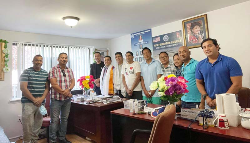 जिपी कोईराला फाउन्डेशन अमेरिकाको कार्यालयमा एनआरएनए अमेरिकाका नवनिर्वाचित पदाधिकारीहरुसँगग भेटघाट