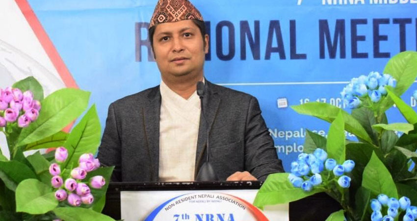 राजेन्द्र अर्यालद्धारा एनआरएनए मध्यपूर्व संयोजकमा उम्मेदवारी घोषणा