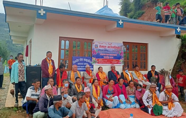 दाताको सहयोगमा सामुदायिक स्वास्थ्य एकाइ भवन