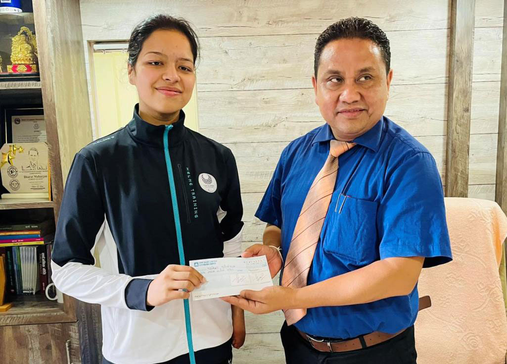 टोकियो पारालिम्पिकमा उत्कृष्ट प्रदर्शन गरेकी तेक्वान्दो खेलाडी पलेशा सम्मानित