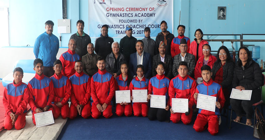 जिम्न्याष्टिक टोलीलाई प्रमाण पत्र