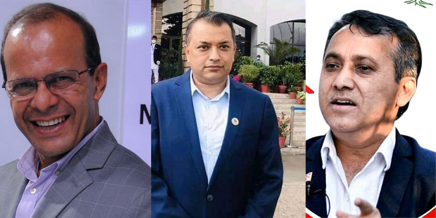 मीनेन्द्र, विश्वप्रकाश र गगन थापाद्धारा महामन्त्रीमा उम्मेदवारी दर्ता