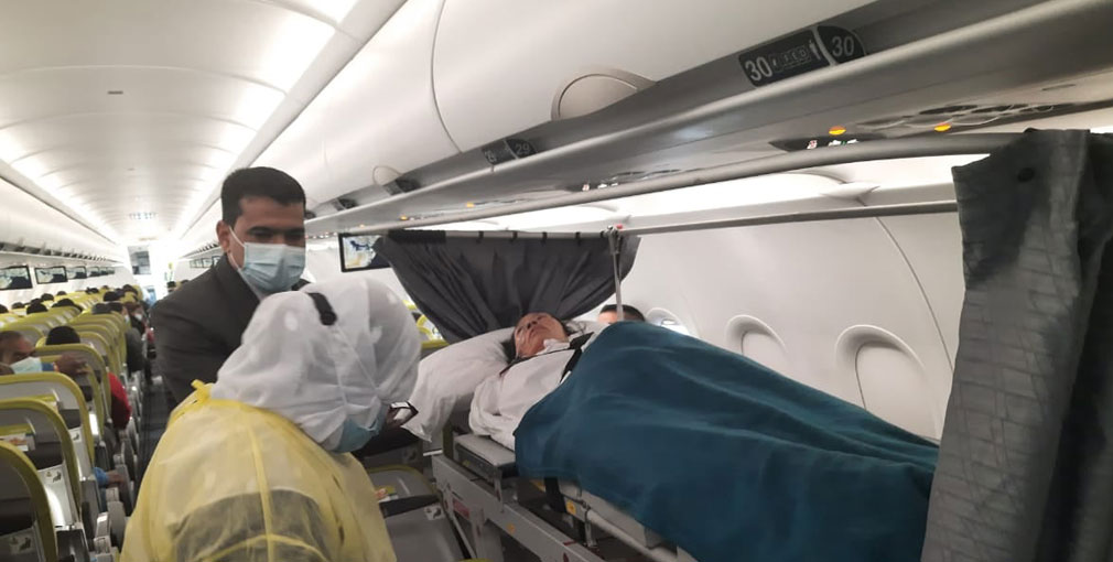 धन कमाउन ओमान पुगेकी नेपाली चेलीलाई एयर स्ट्रेचरमा राखेर जन्मभूमि फर्काइयो