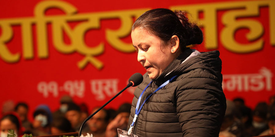 नेताहरु भ्रष्ट र दलालसँग सांठगाँठ गरिरहेको नेतृ थापाको आरोप