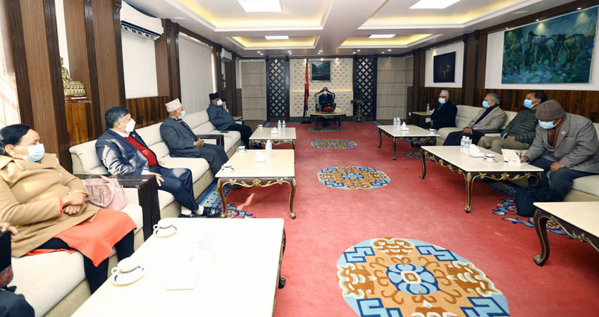 एमसीसीबारे निर्णय लिन पाँचदलीय गठबन्धनको बैठक सुरु