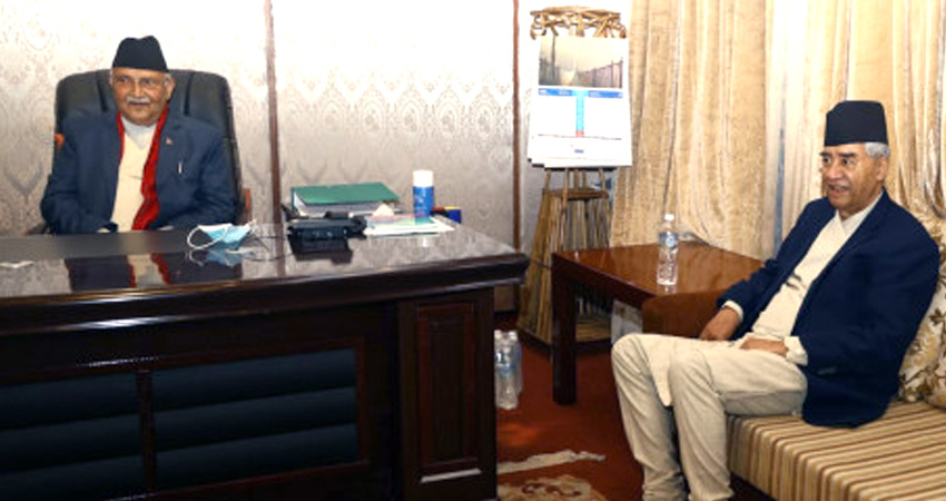 एमसीसी सकस : सत्ता साझेदारसँग कुरा नमिलेपछि ओली गुहार्दै देउवा