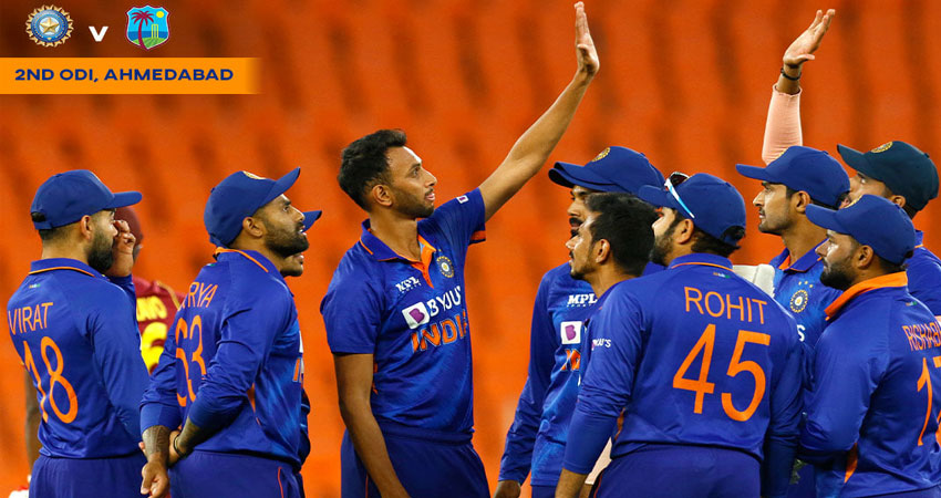 दोस्रो एकदिवसीयमा भारत ४४ रनले विजयी, प्रसिद्ध कृष्णको घातक बलिङ्ग