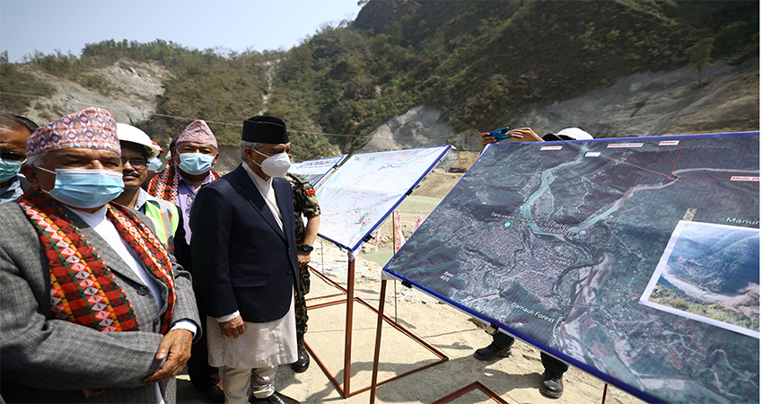 PM visits 140-MW Tahanu Hydro, instructs for timely completion  