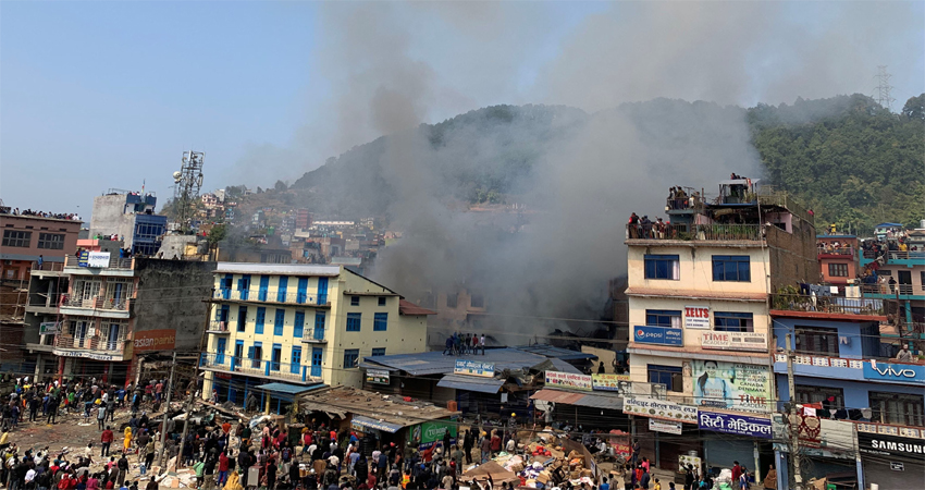  Damauli fire doused four hours later   