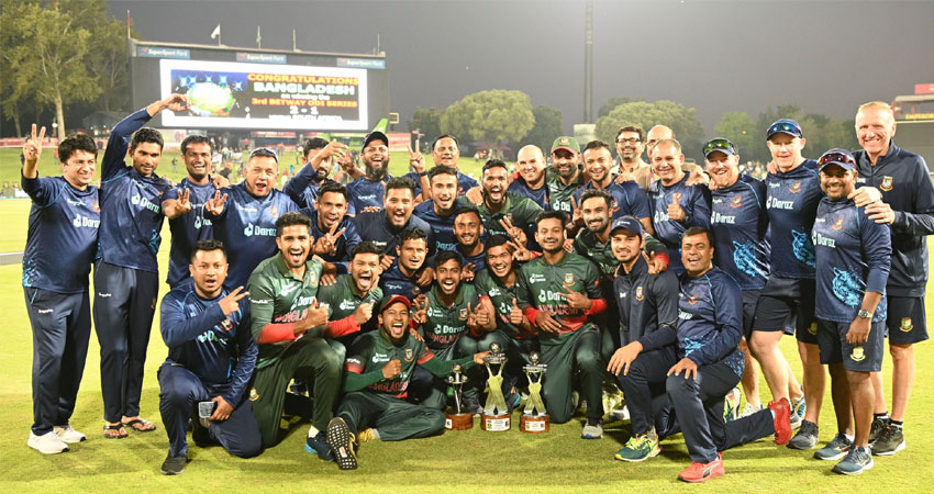 दक्षिण अफ्रिकालाई पराजित गर्दै बङ्लादेशले जित्यो एकदिवसीय श्रृखला