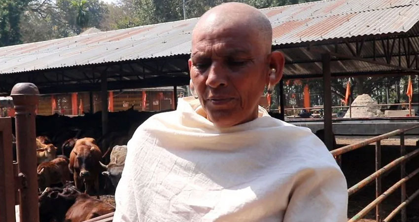 गाई मरेको शोकमा सेतो कपडामा किरिया