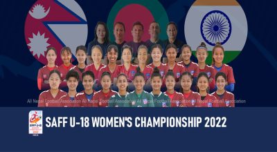 यू-१८ महिला साफ च्याम्पियनसिप : नेपालले आज भारतको सामना गर्दै