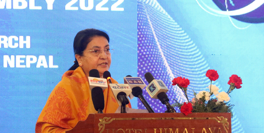 गैरआवासीय नेपालीका ज्ञान, सीप र पूँजीलाई उपयोग गर्न राष्ट्रपतिको आग्रह