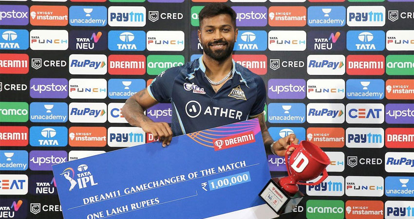 गुजरात उक्लियो अकं तालिकाको शिर्ष स्थानमा, हार्दिक पांड्याको अलराउण्ड प्रदर्शन