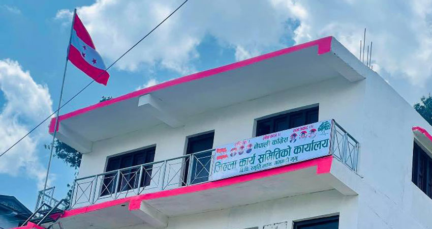 मुगु कांग्रेसले बनायो ३१ बर्षपछि आफ्नै भवन