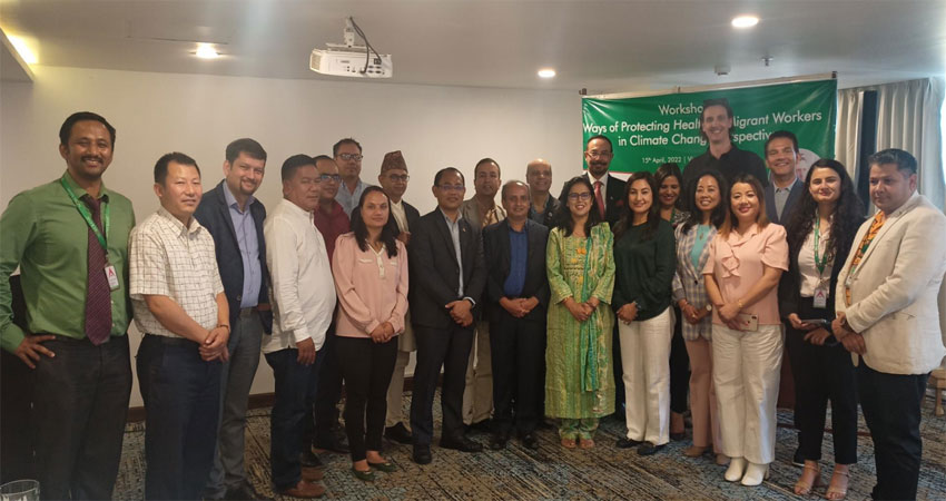 नबिल बैंकद्वारा जलवायु परिवर्तनका कारण प्रवासी कामदारको स्वास्थ्यमा हुन सक्ने असर न्यूनीकरण सम्बन्धमा कार्यशाला आयोजना