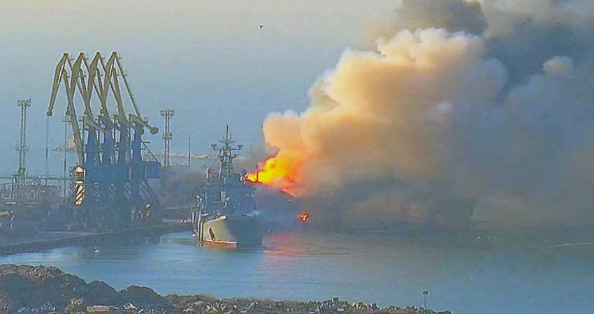 रुसलाई ठूलो धक्का, युक्रेनले उडाइदियो रुसको महत्वपूर्णं युद्धपोत