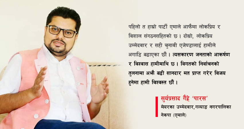 समृद्ध गल्याङका निम्ति नेतृत्वमा हाम्रो विकल्प छैन