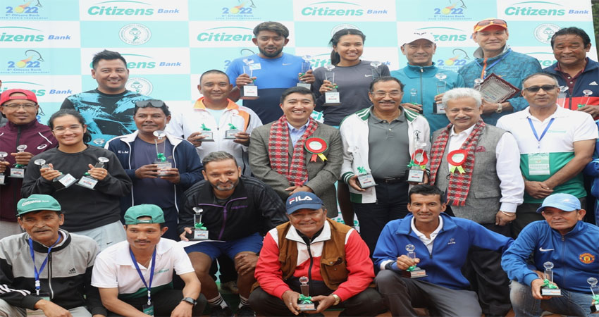प्रदीप र सलोनीलाई सिटिजन्स बैंक टेनिस सिंगल्स उपाधि